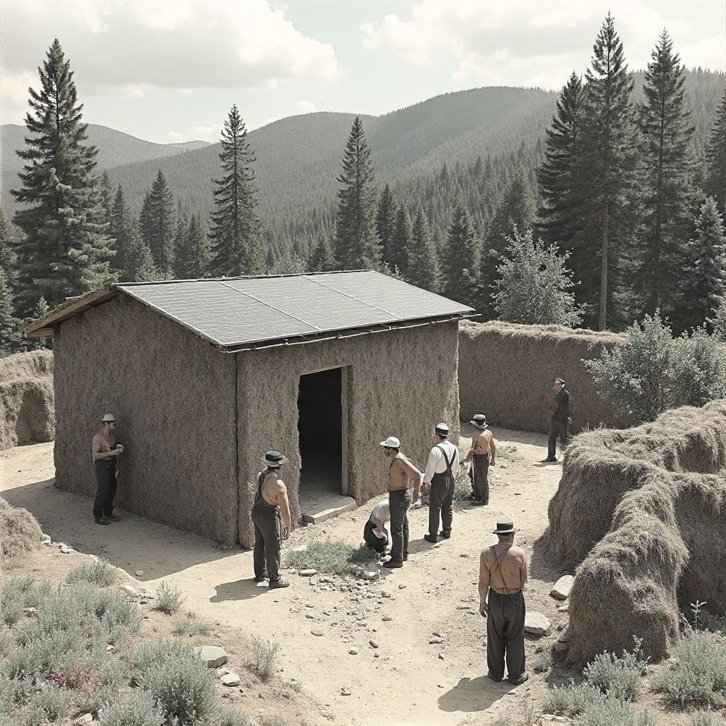 Early days of the eco-center during construction