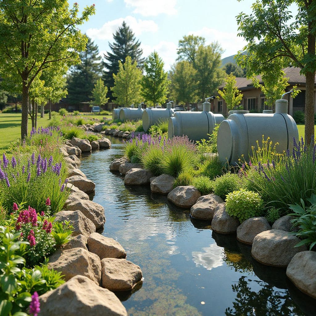 Natural water filtration and rainwater harvesting system